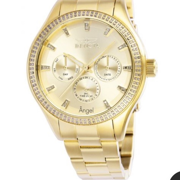 Invicta Angel 0.76 Carat Diamond Unisex Watch - 40mm, Gold - Picture 1 of 1